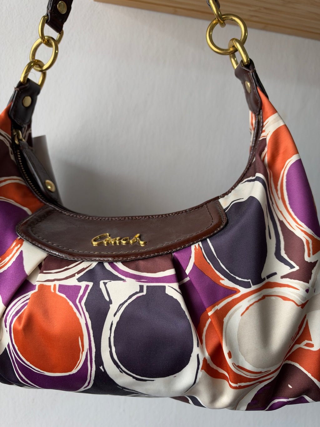 Coach Ashley Dotted Op Art Shoulder Bag