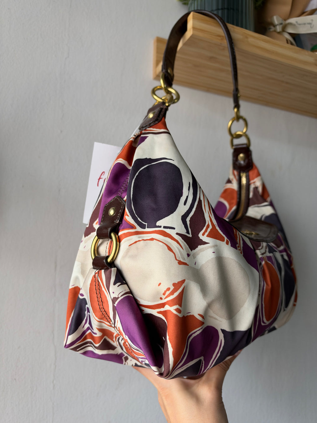 Coach Ashley Dotted Op Art Shoulder Bag