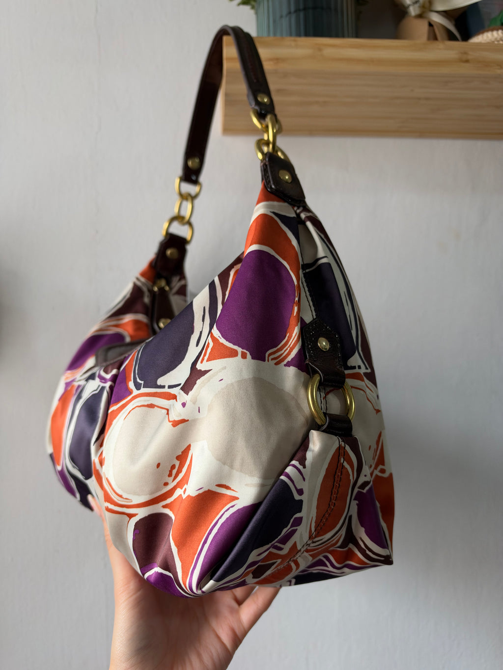 Coach Ashley Dotted Op Art Shoulder Bag