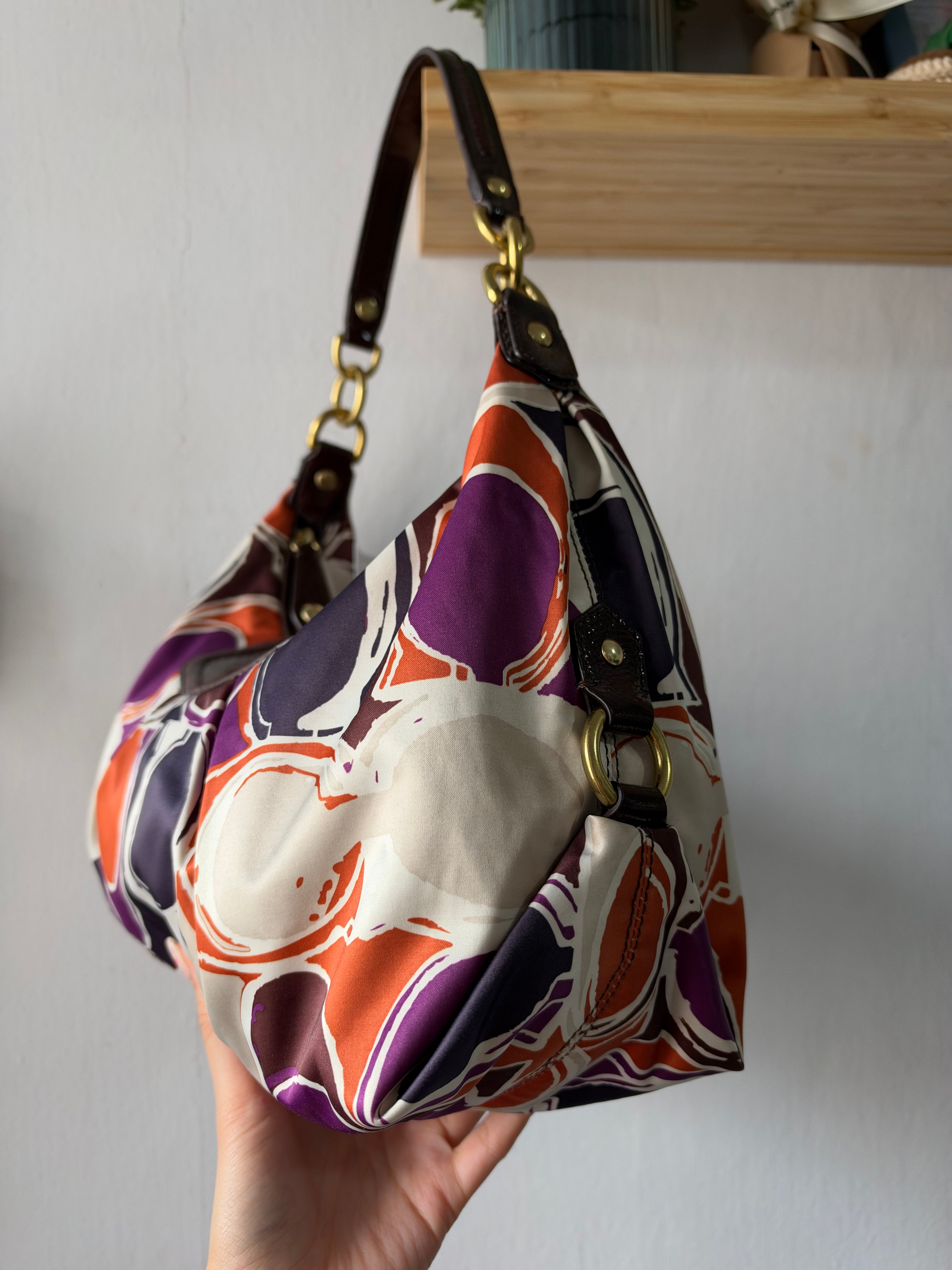 Coach Ashley Dotted Op Art Shoulder Bag