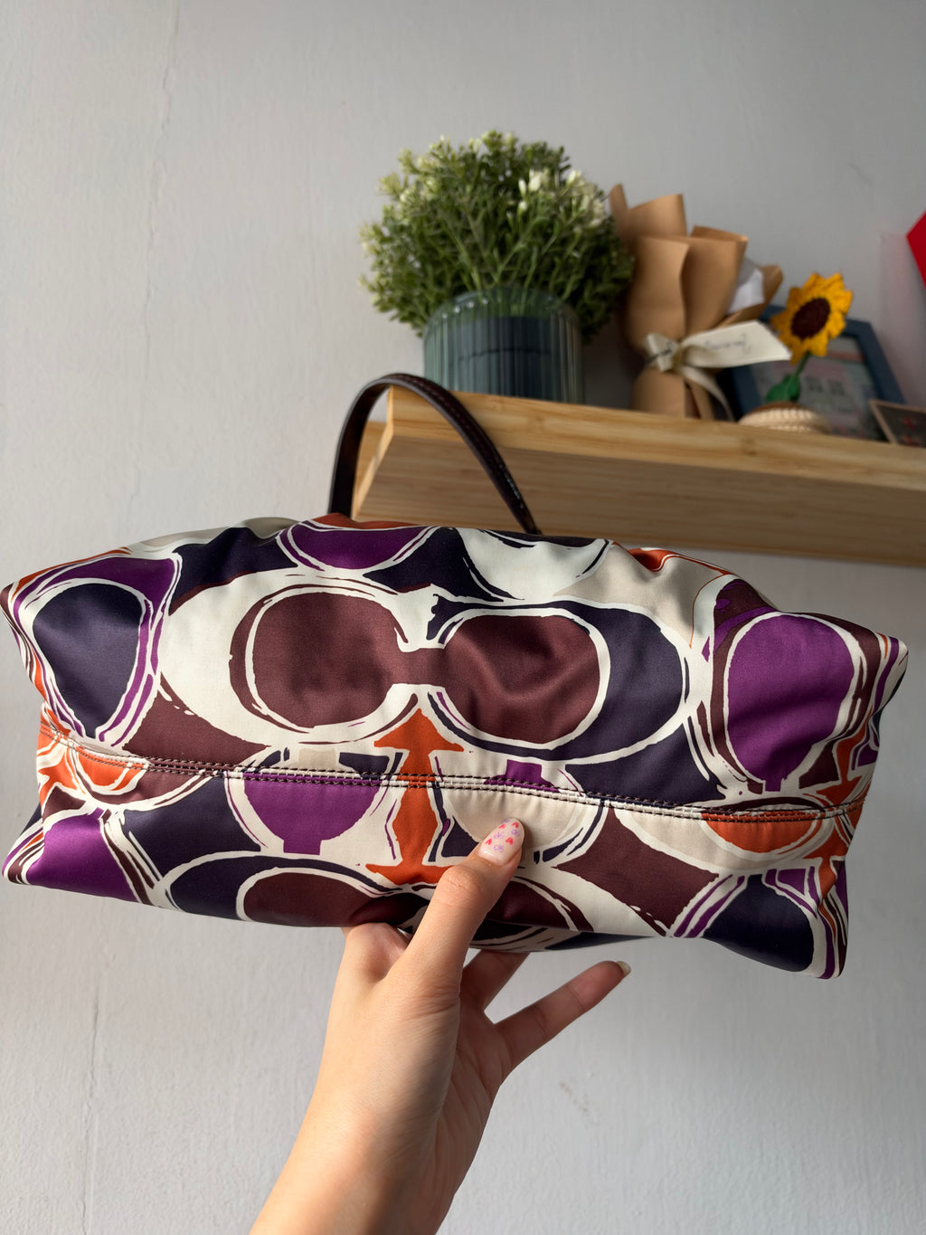 Coach Ashley Dotted Op Art Shoulder Bag