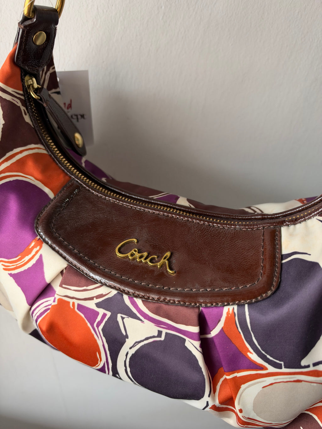 Coach Ashley Dotted Op Art Shoulder Bag