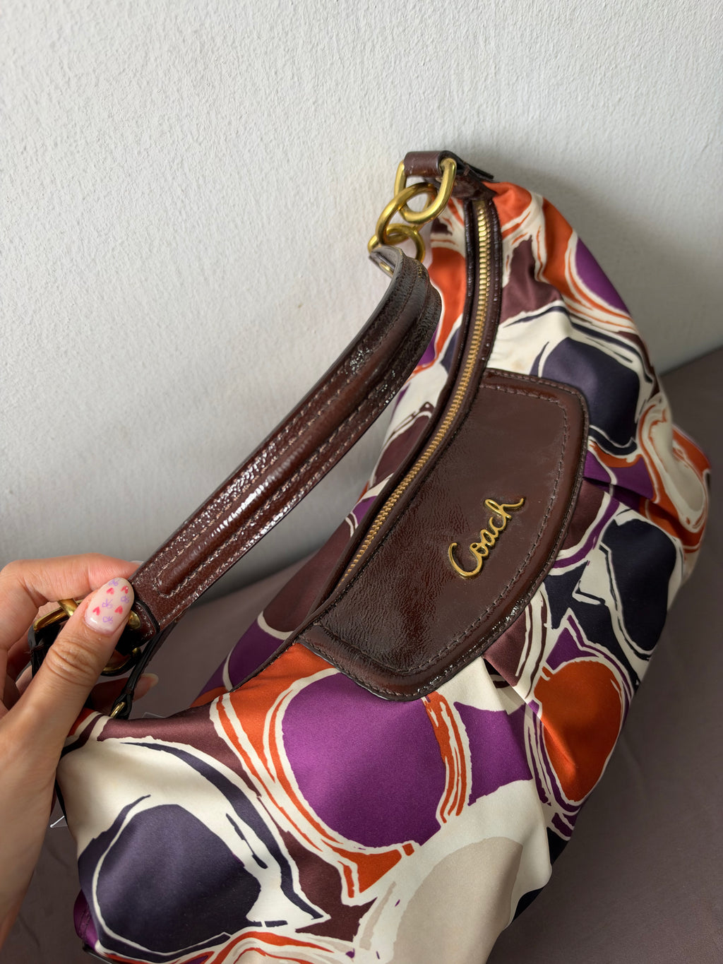 Coach Ashley Dotted Op Art Shoulder Bag