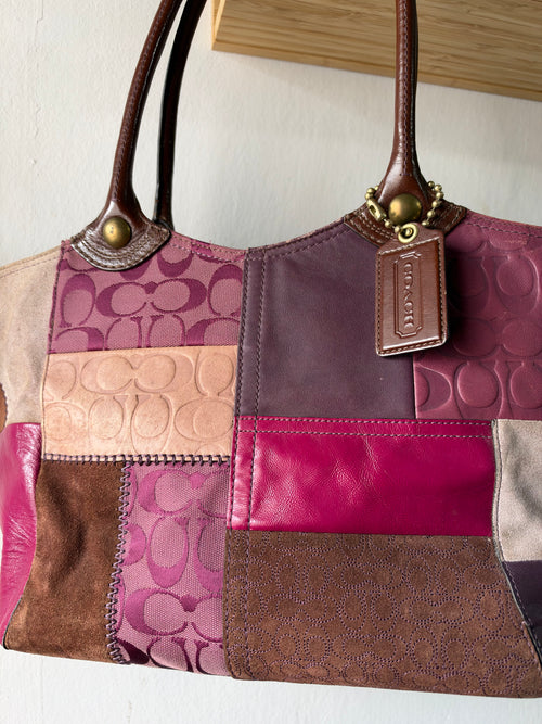 Coach Bleecker Signature Patchwork Tote