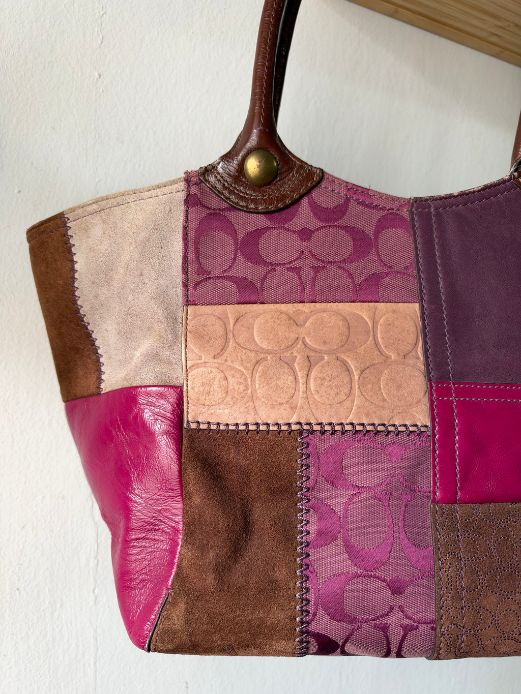 Coach Bleecker Signature Patchwork Tote