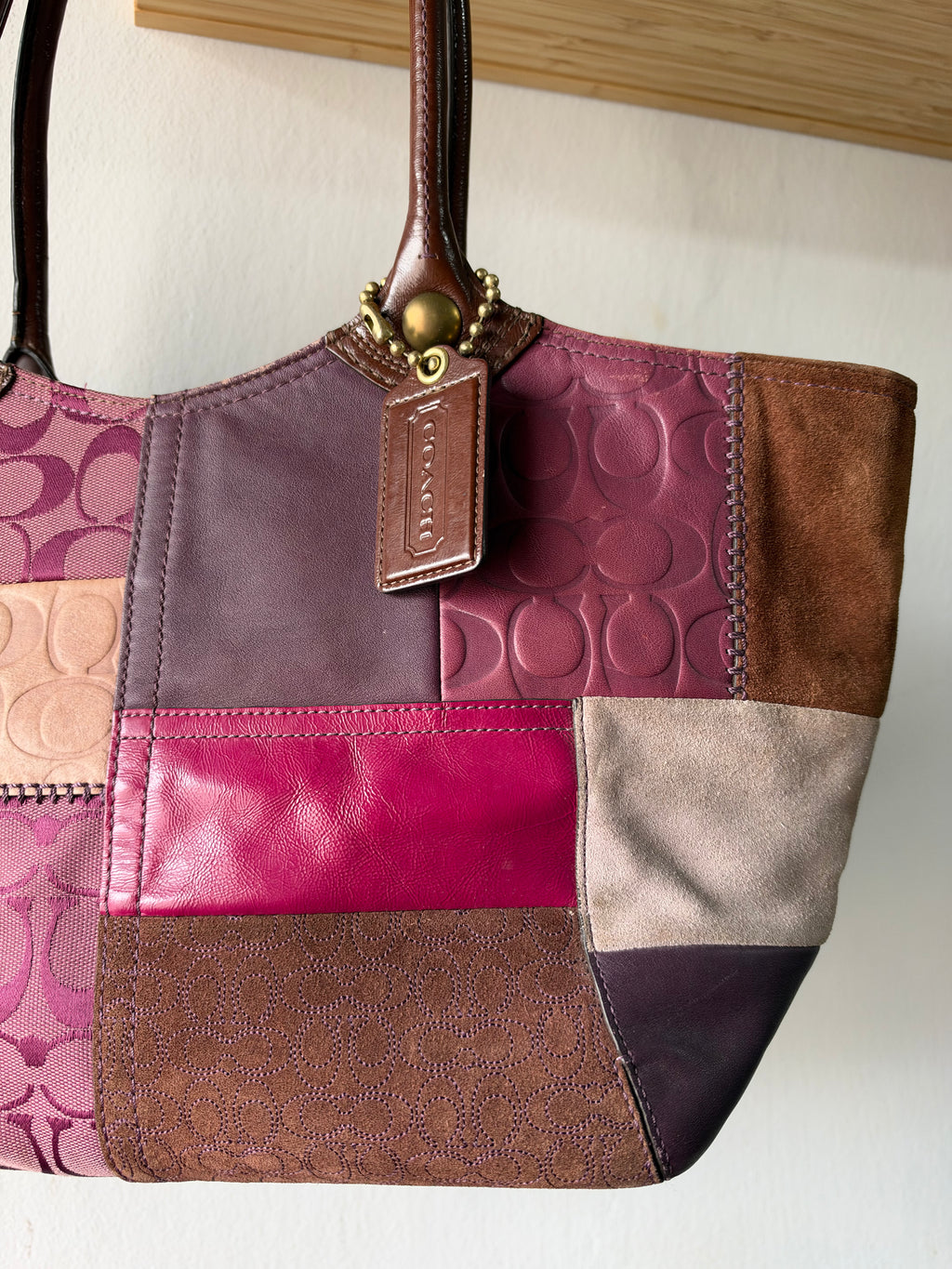 Coach Bleecker Signature Patchwork Tote