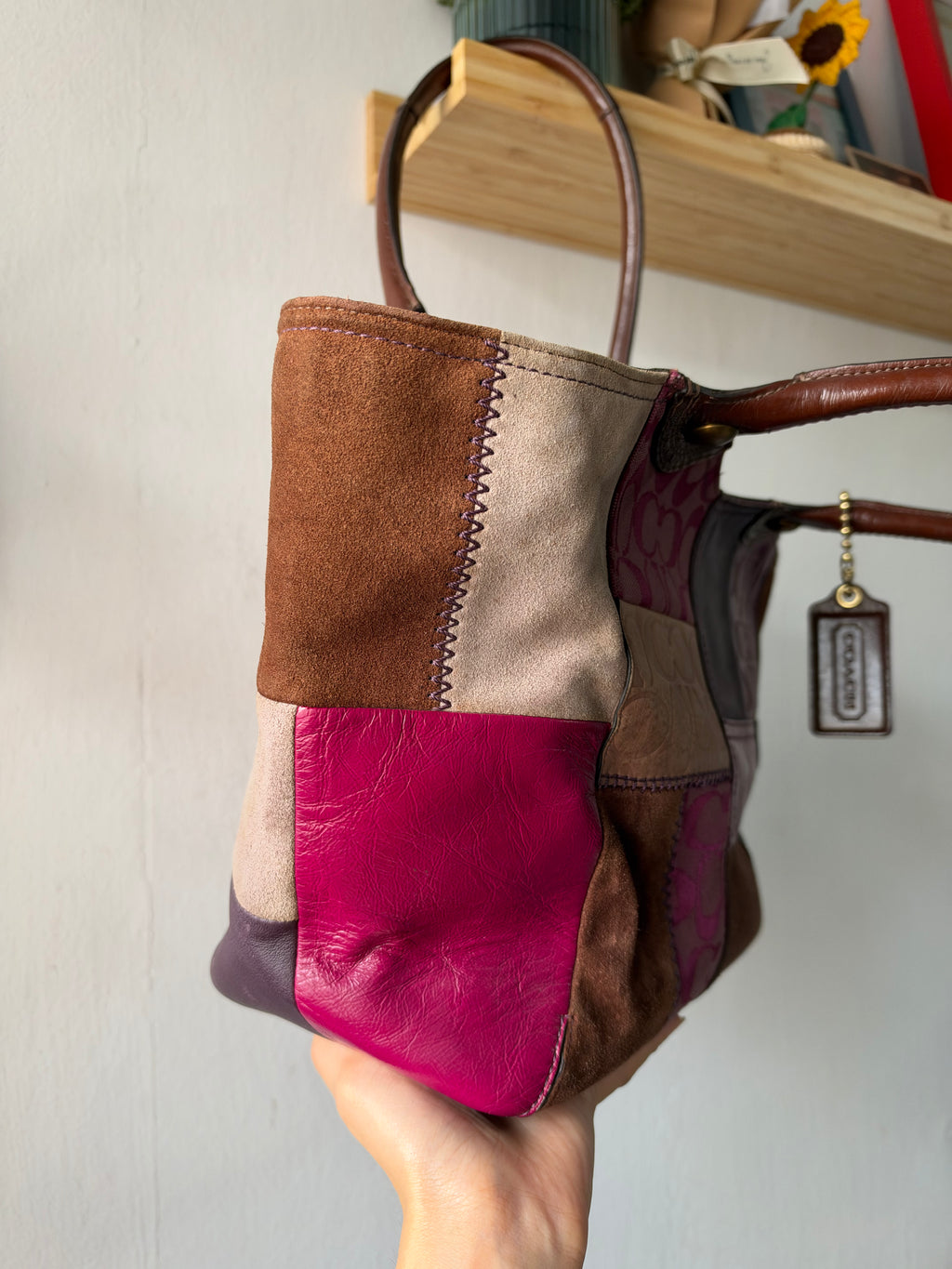 Coach Bleecker Signature Patchwork Tote