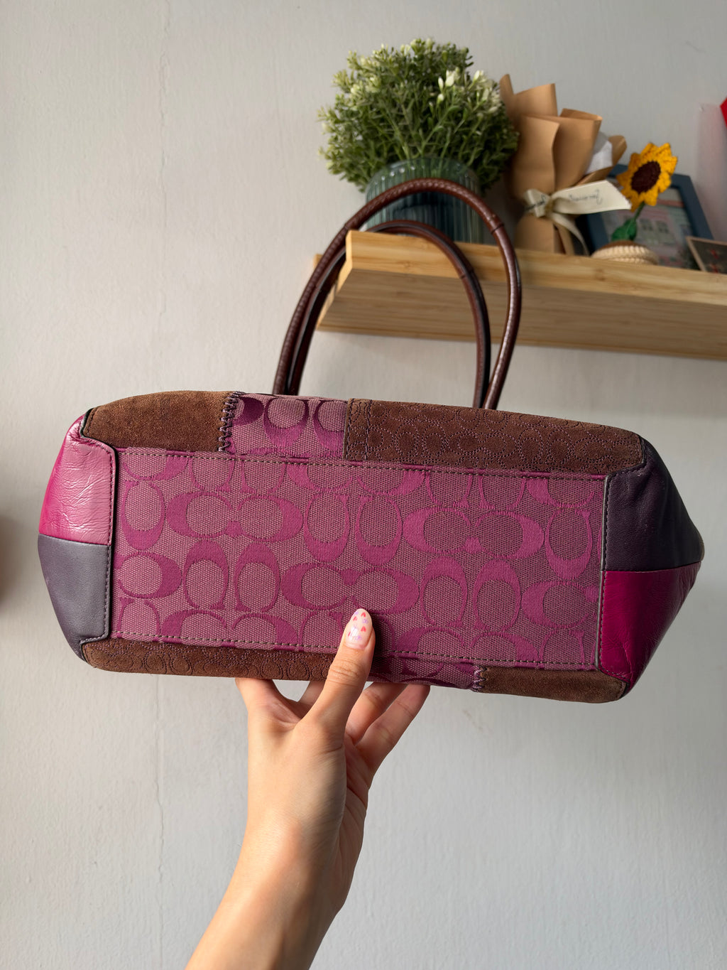 Coach Bleecker Signature Patchwork Tote