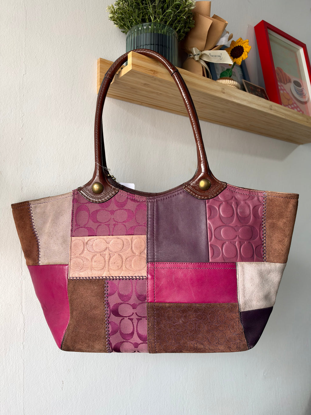 Coach Bleecker Signature Patchwork Tote