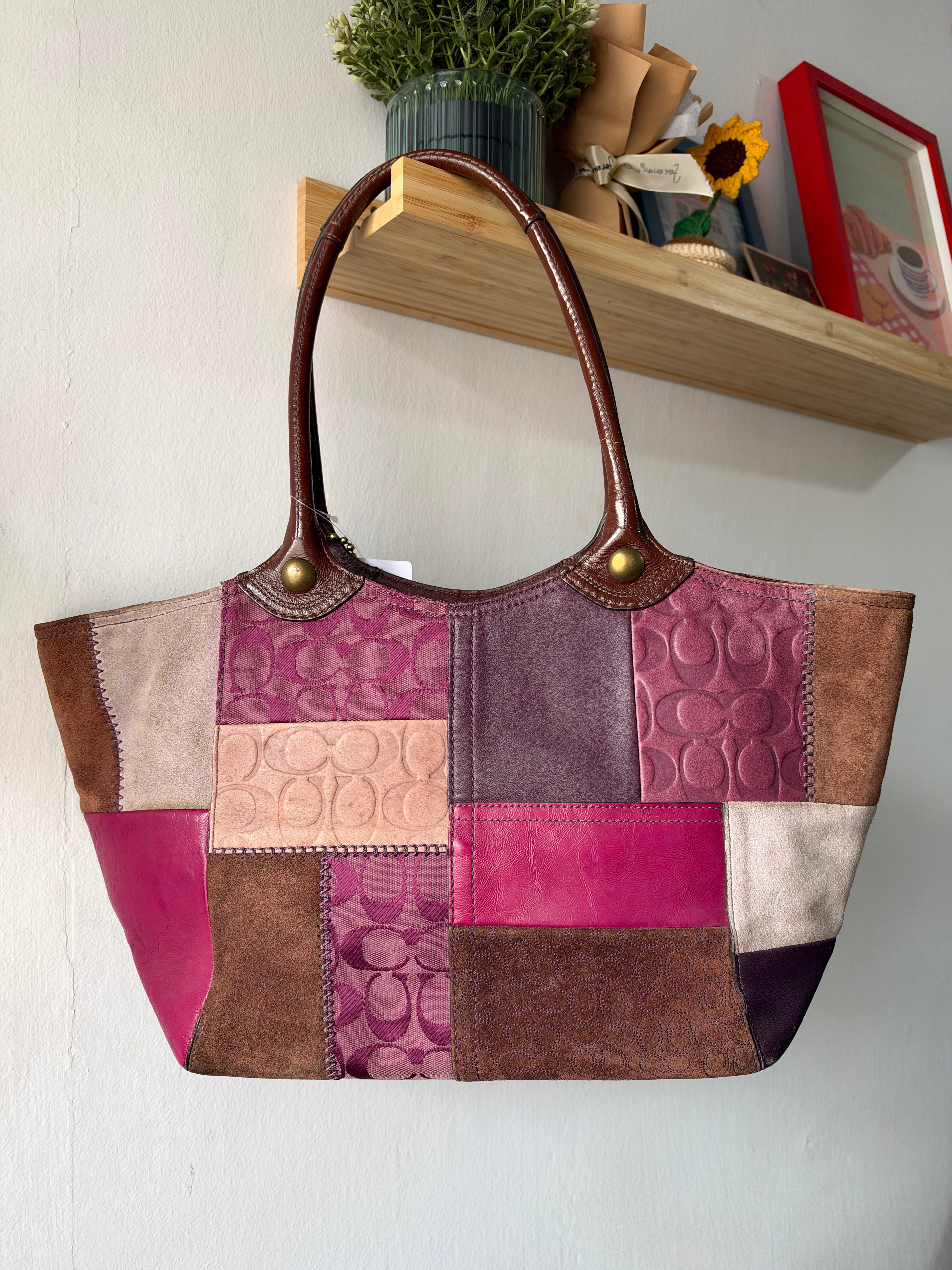 Coach Bleecker Signature Patchwork Tote