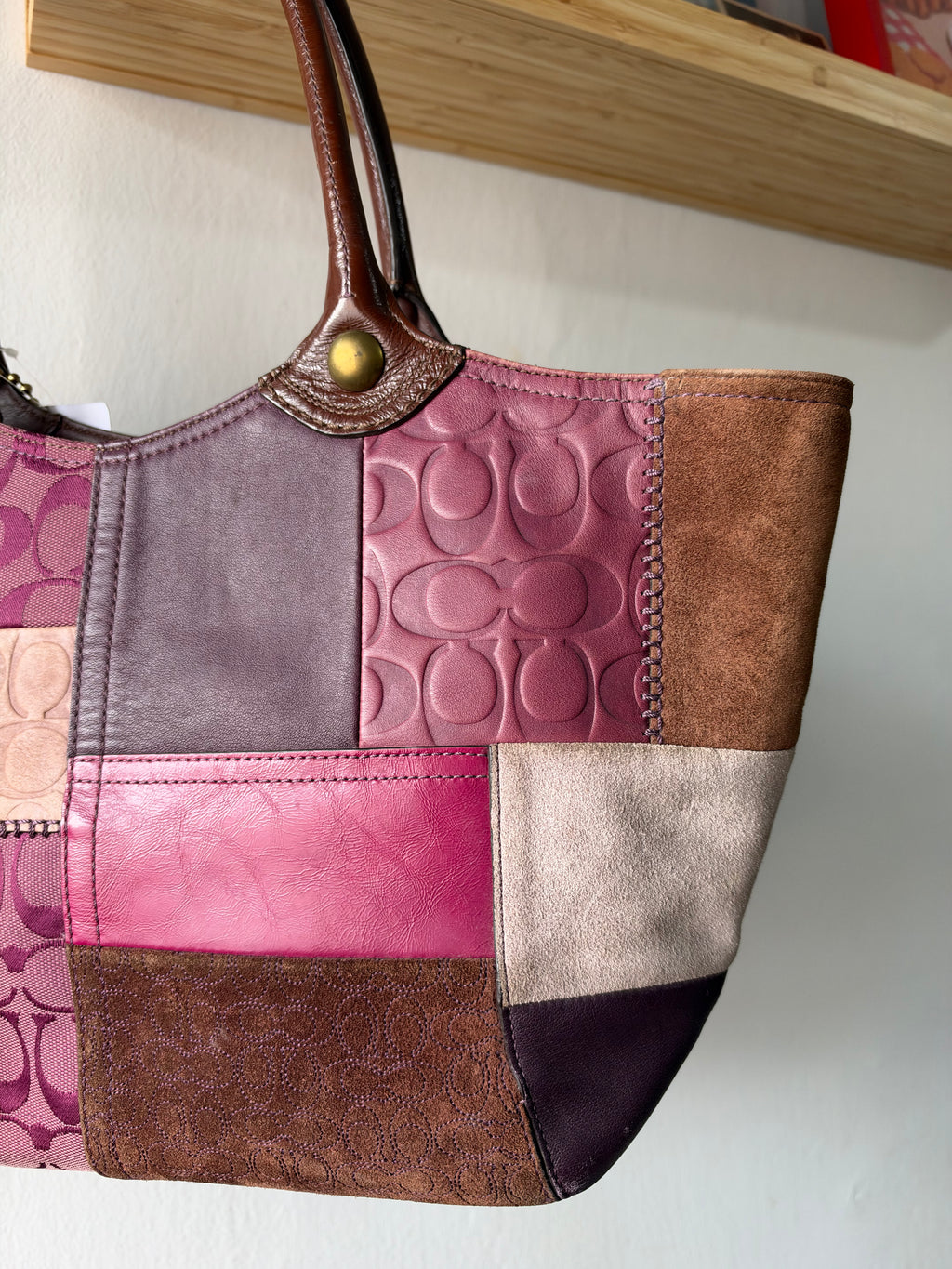 Coach Bleecker Signature Patchwork Tote