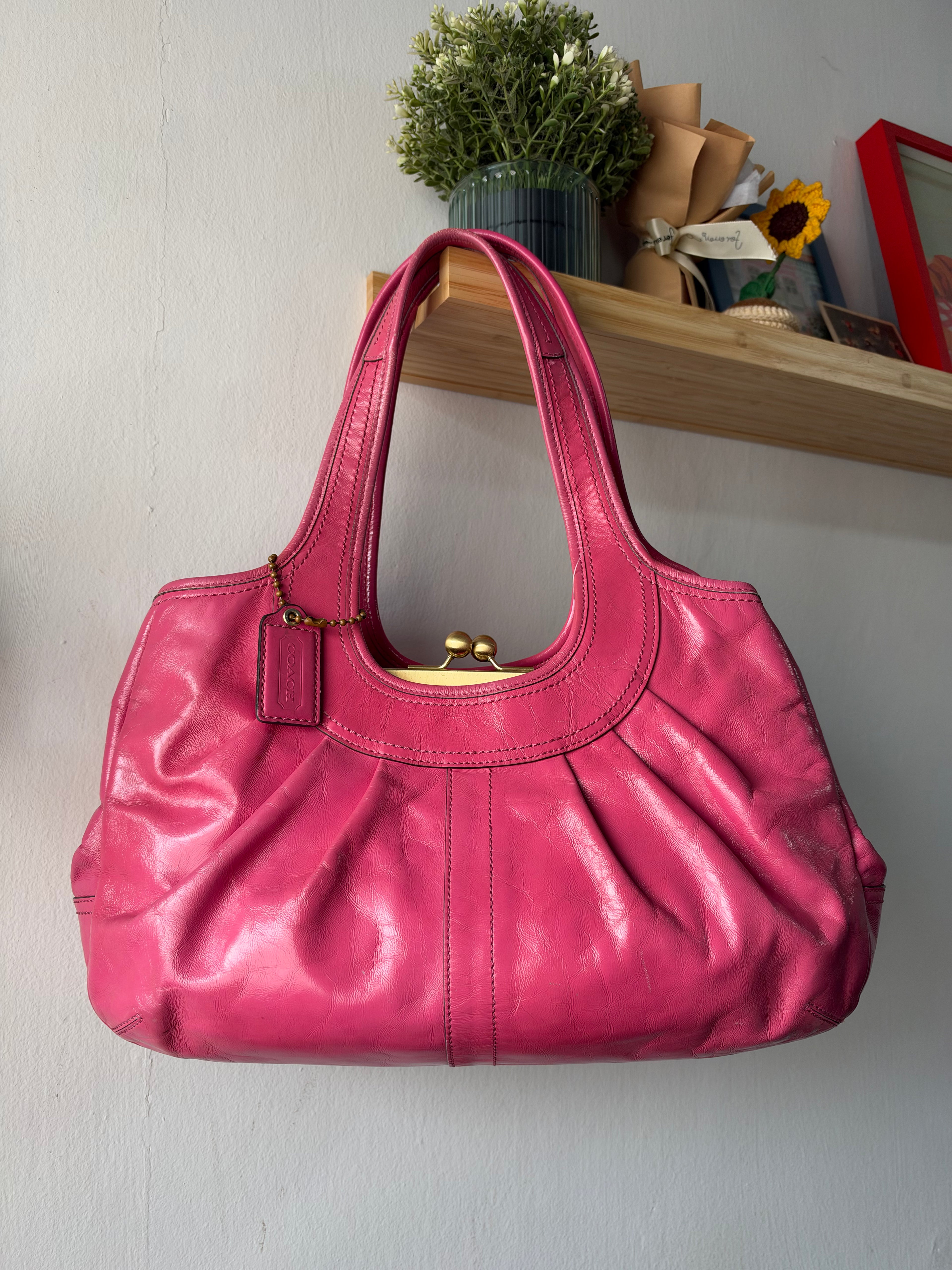 Coach Ergo Pleated Framed Satchel