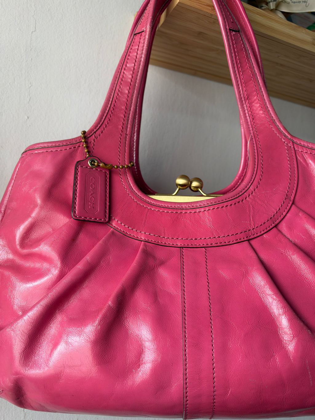 Coach Ergo Pleated Framed Satchel