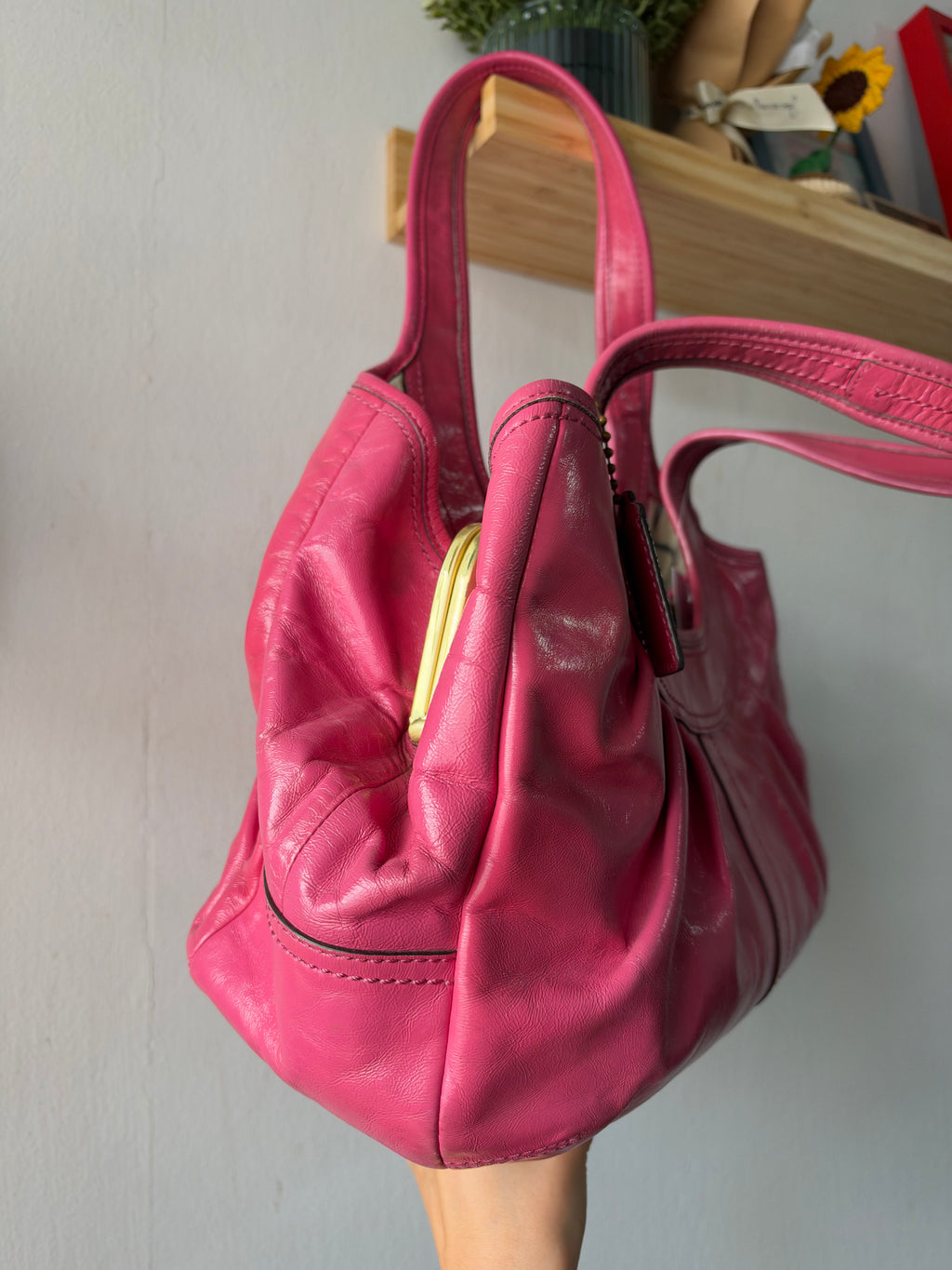 Coach Ergo Pleated Framed Satchel