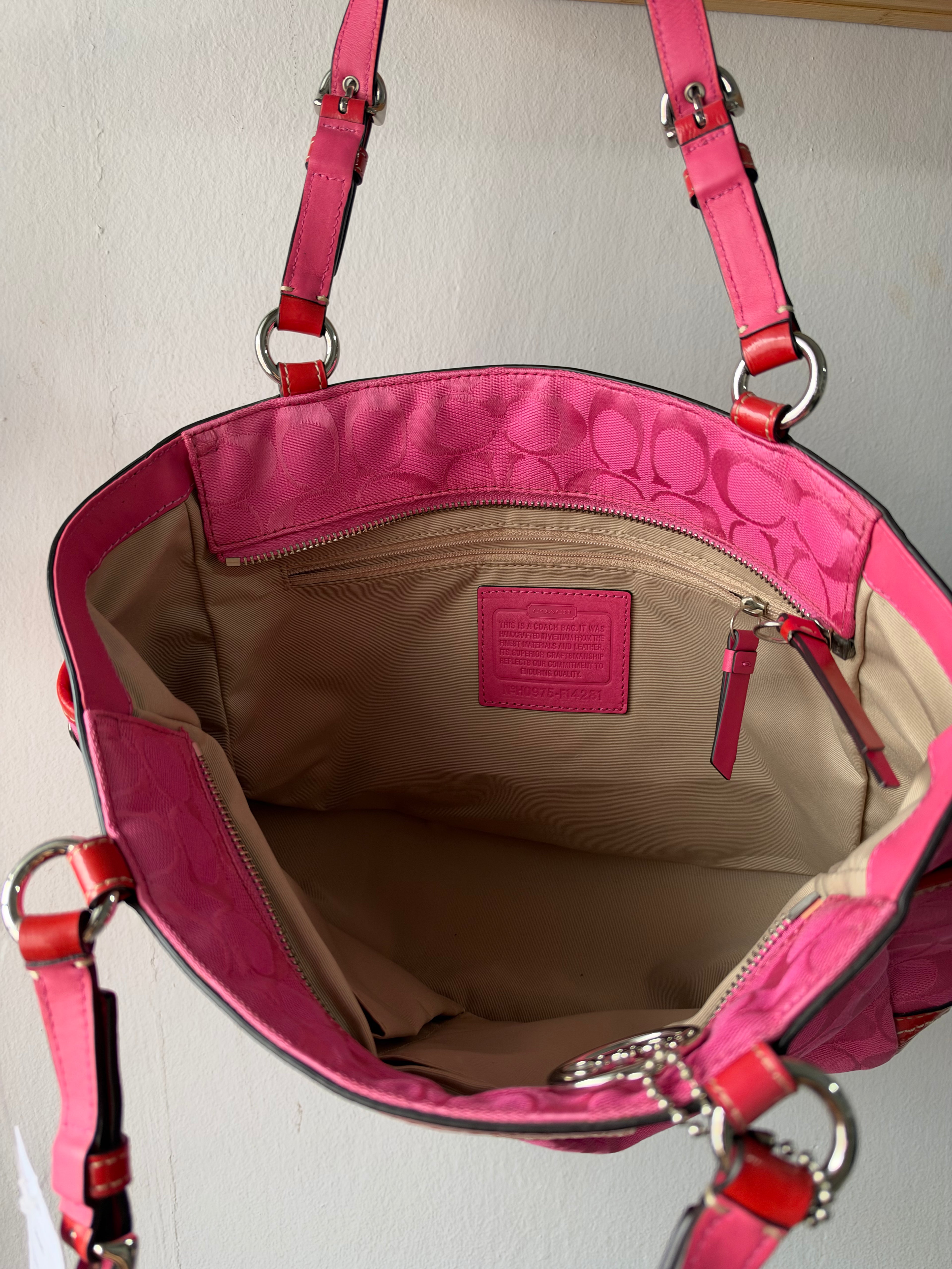 Coach Signature Pleated Gallery Tote
