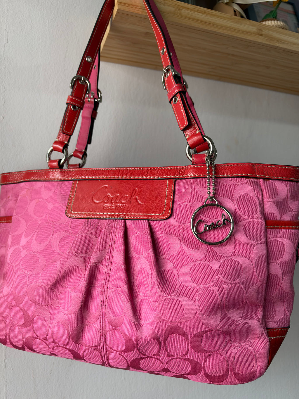Coach Signature Pleated Gallery Tote