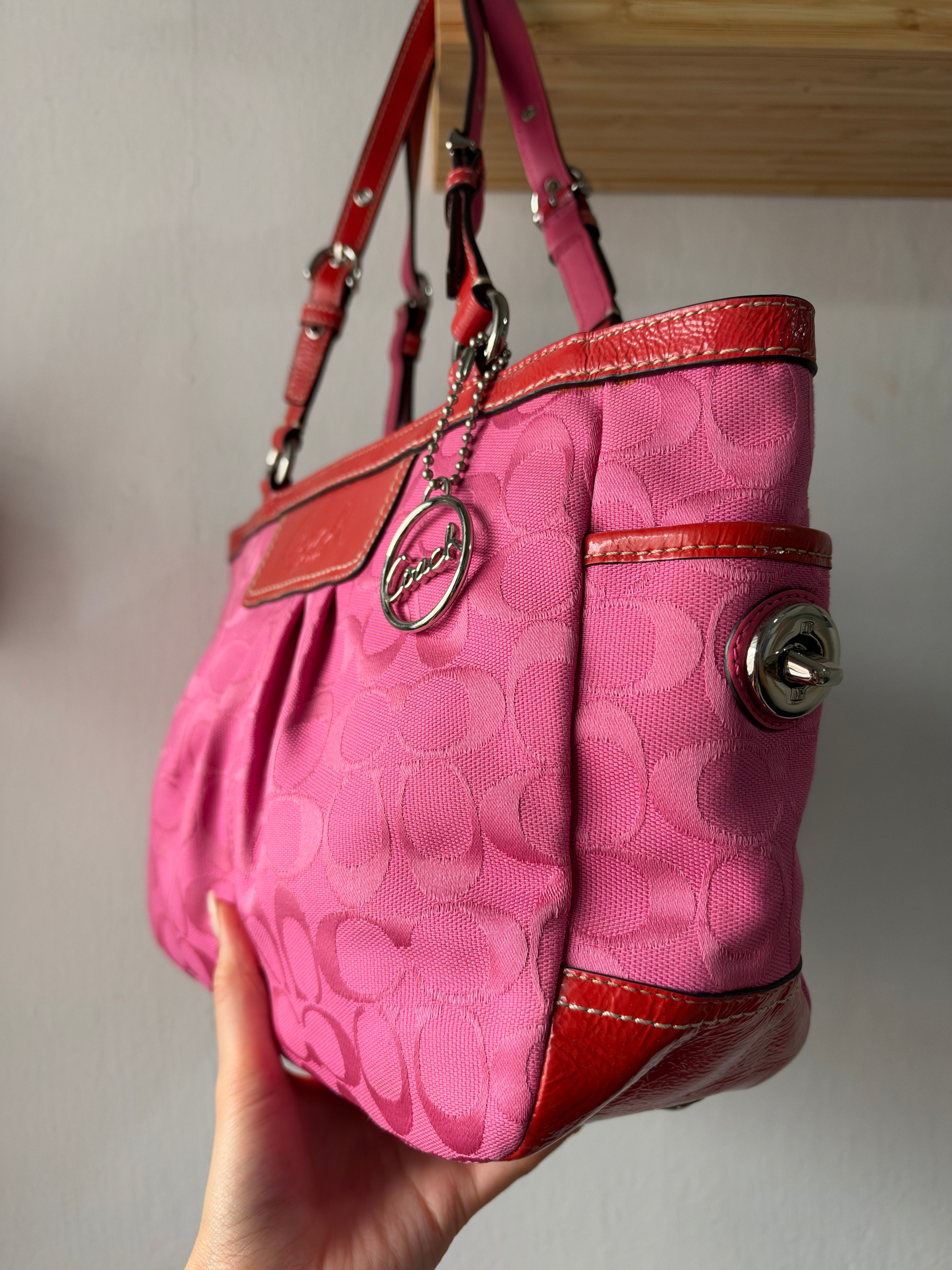 Coach Signature Pleated Gallery Tote