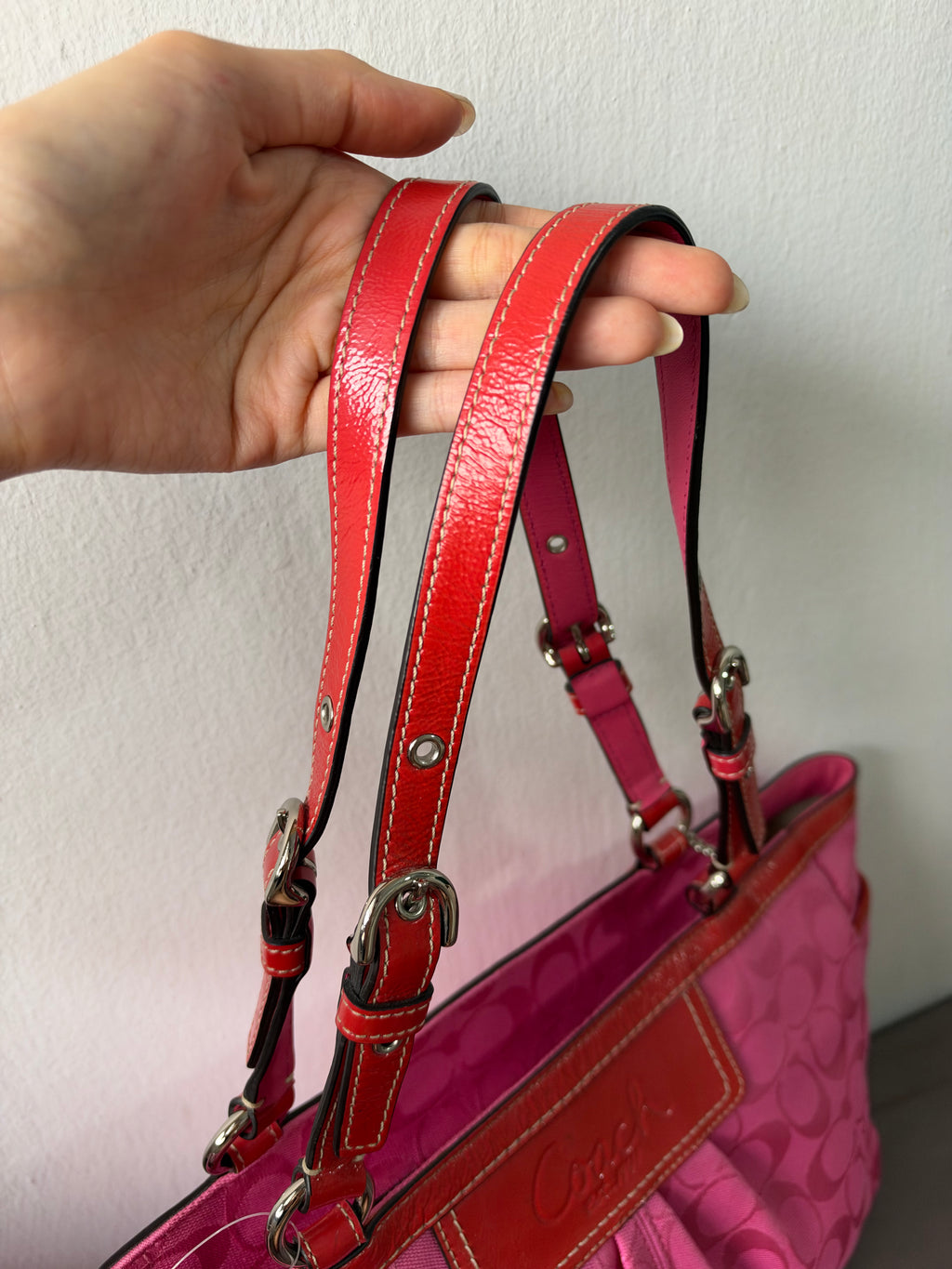 Coach Signature Pleated Gallery Tote