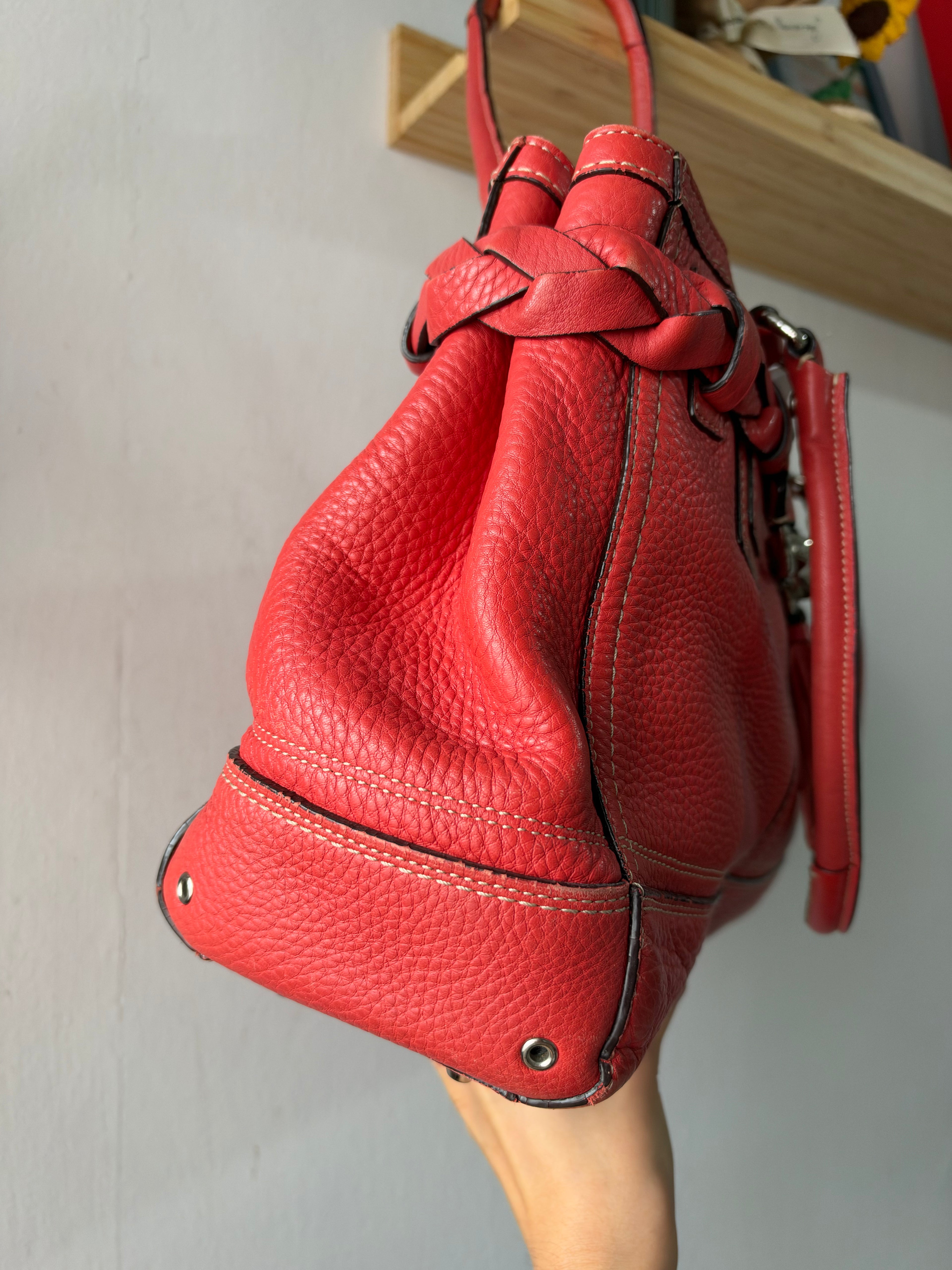 Coach Hamptons Pebbled Leather Tote Bag