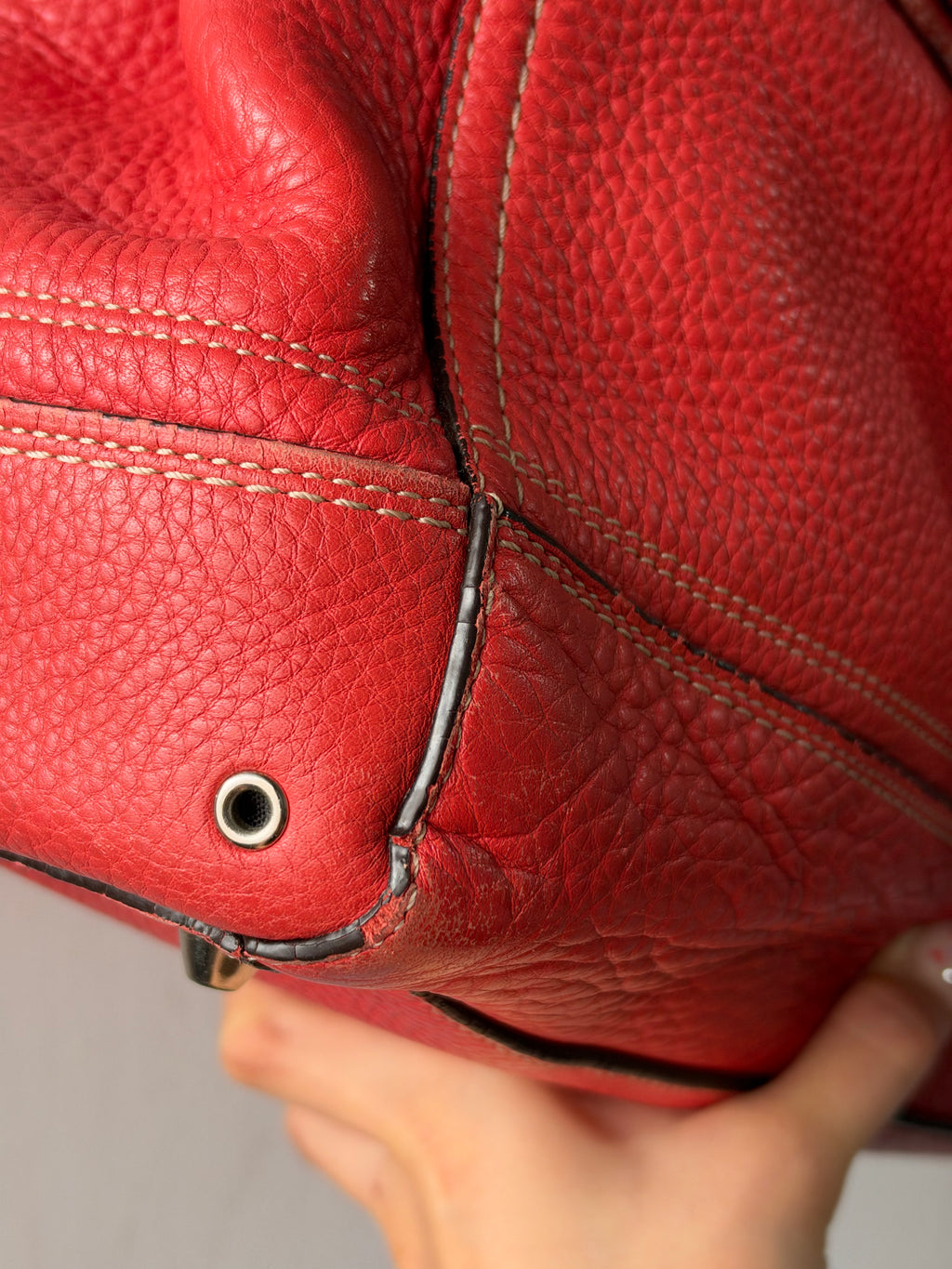 Coach Hamptons Pebbled Leather Tote Bag