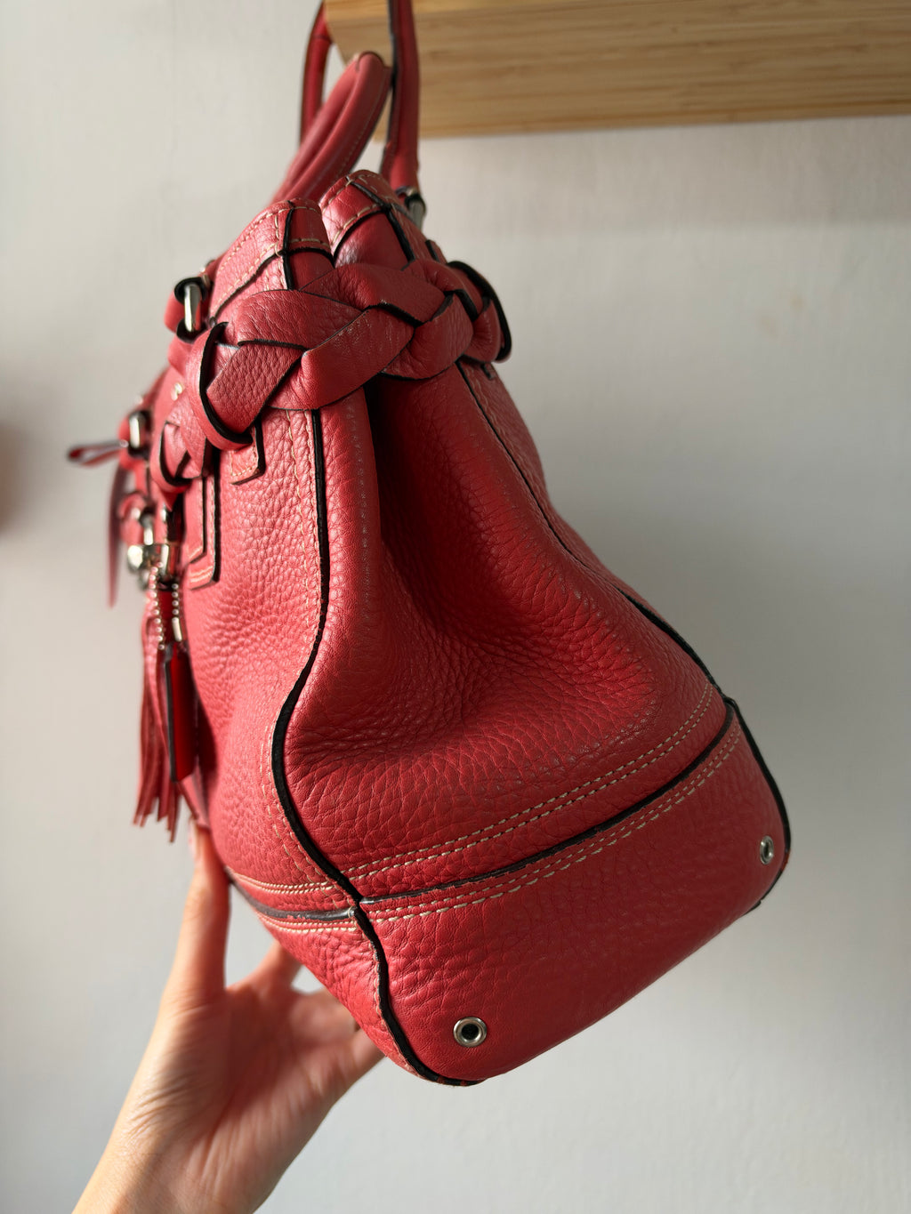 Coach Hamptons Pebbled Leather Tote Bag