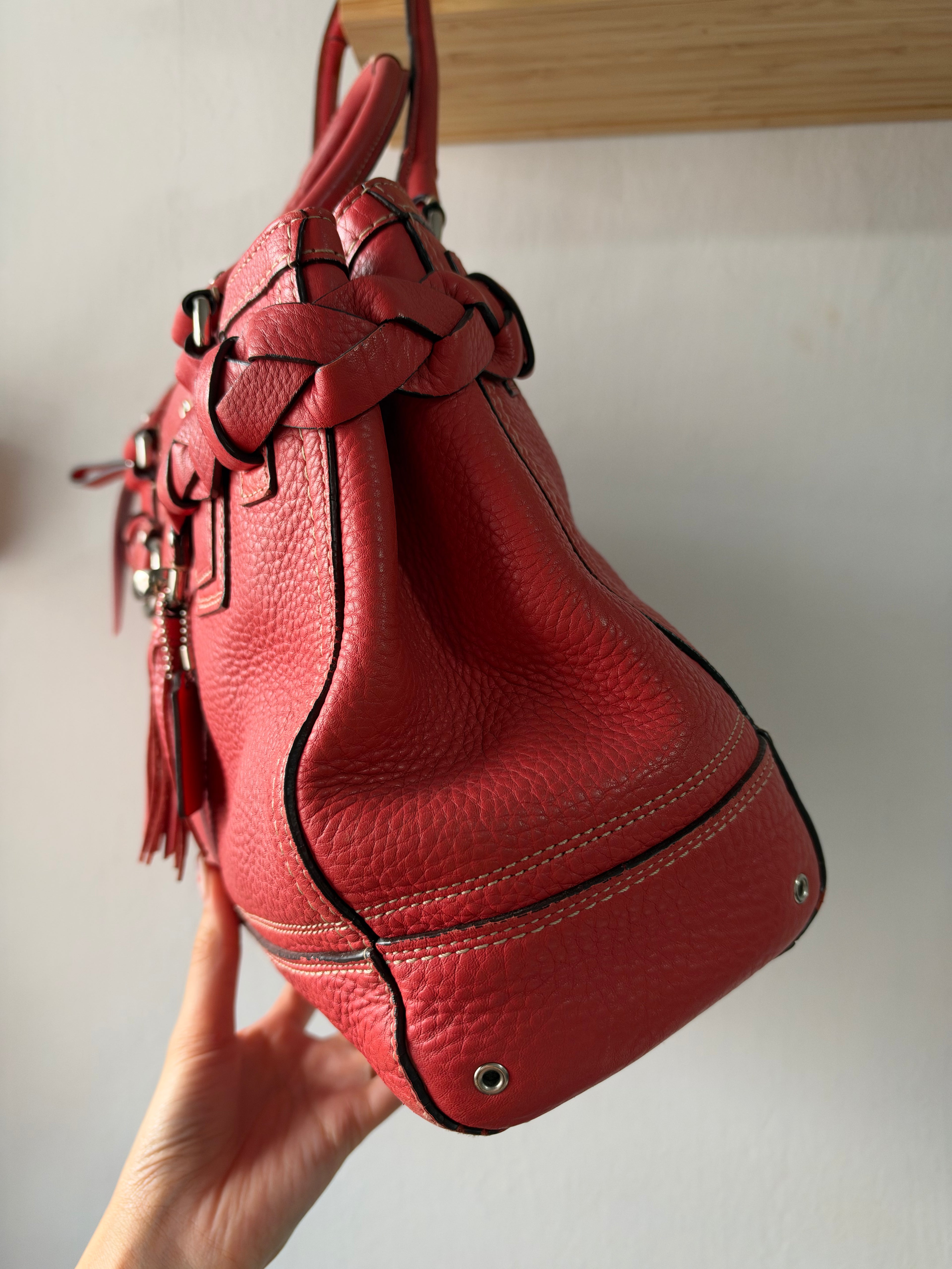 Coach Hamptons Pebbled Leather Tote Bag
