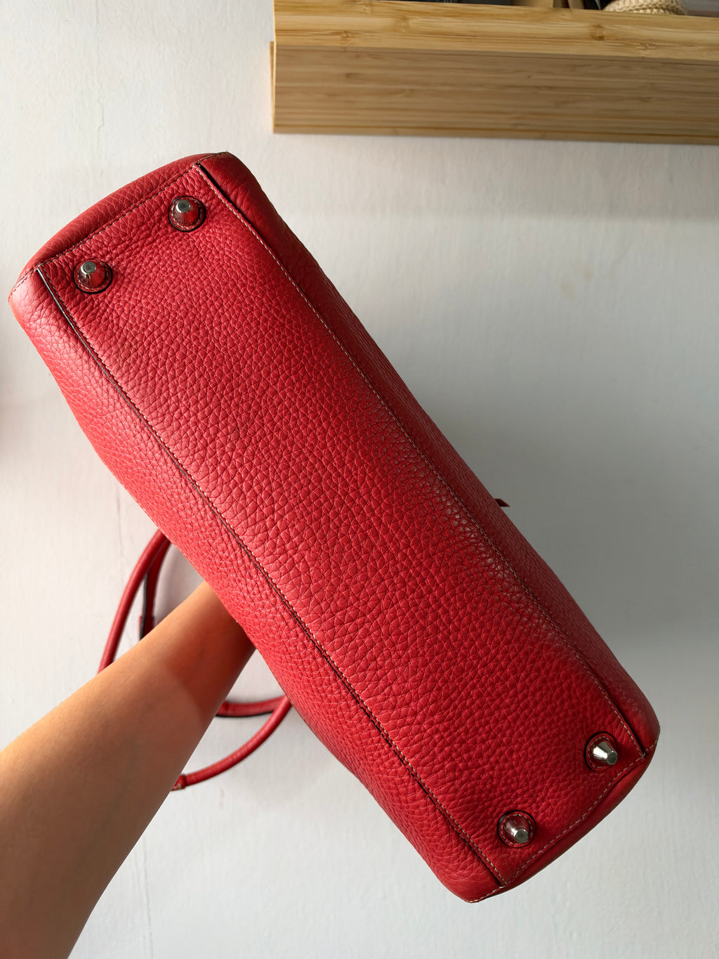 Coach Hamptons Pebbled Leather Tote Bag