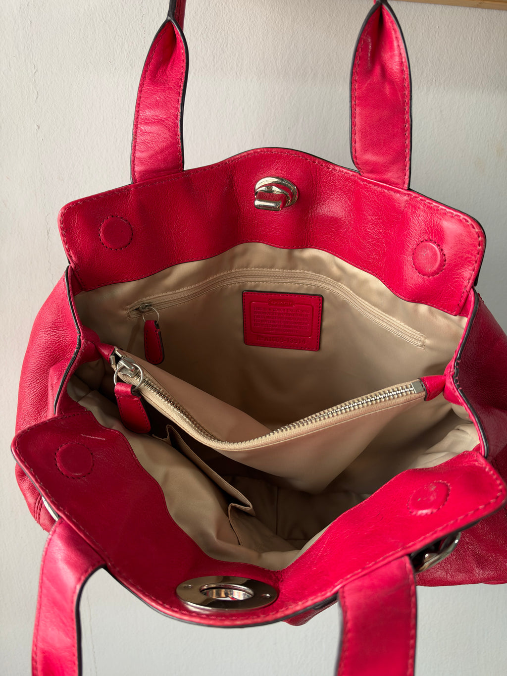 Coach Garnet Pleated Carryall