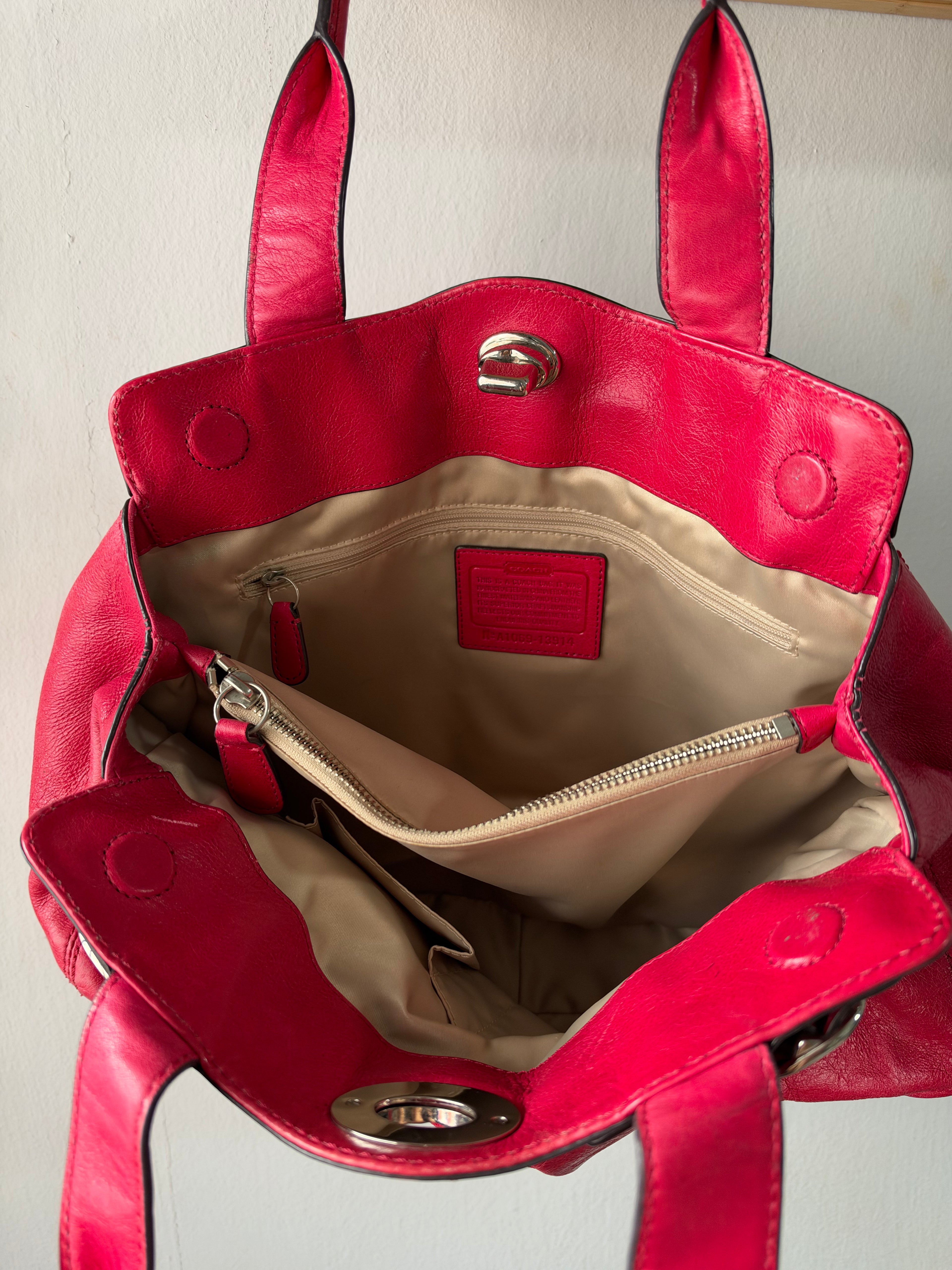 Coach Garnet Pleated Carryall