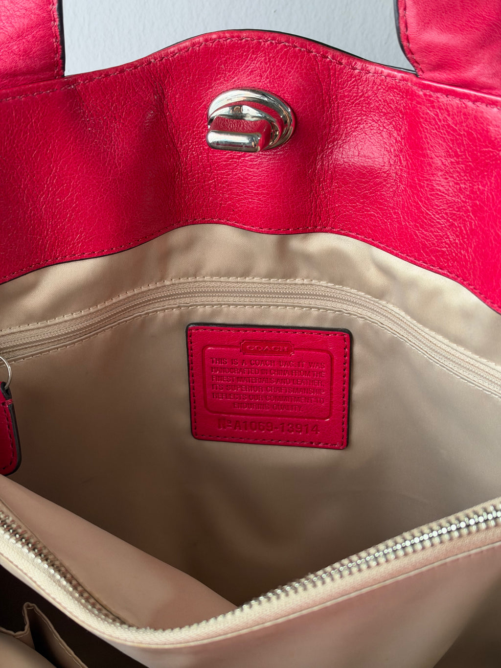 Coach Garnet Pleated Carryall