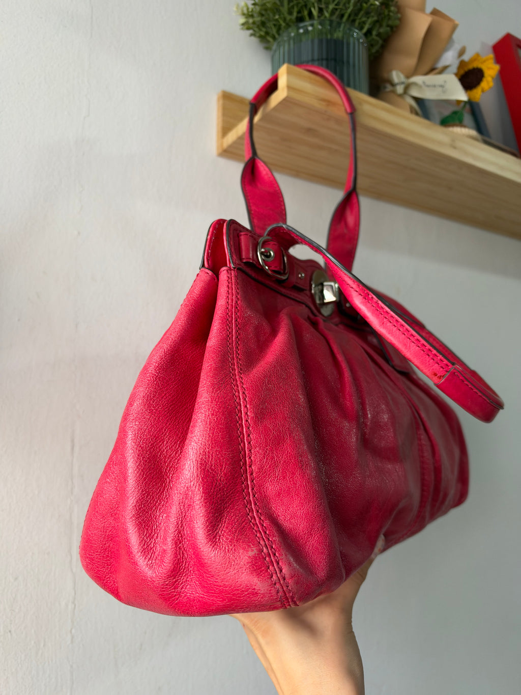 Coach Garnet Pleated Carryall