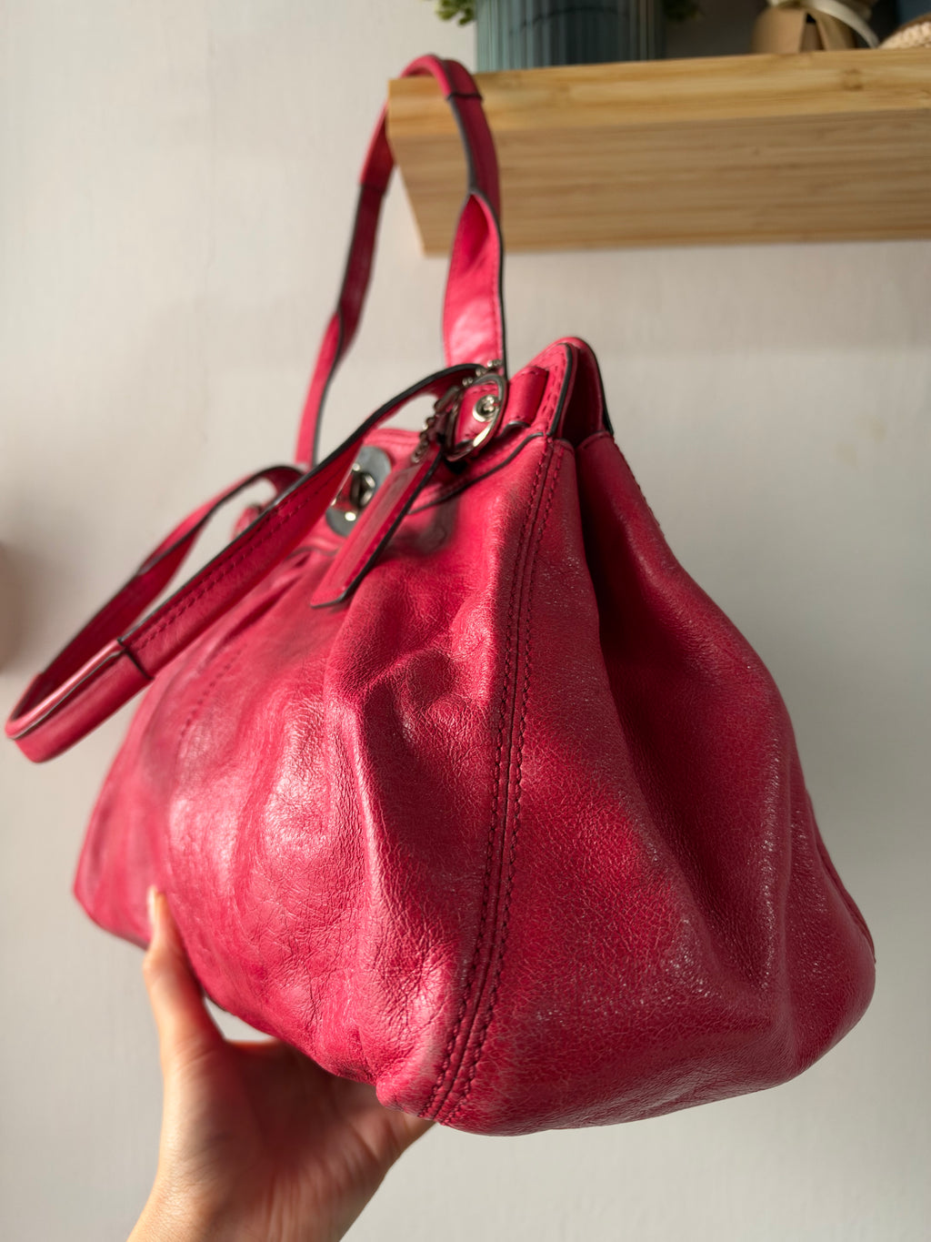 Coach Garnet Pleated Carryall